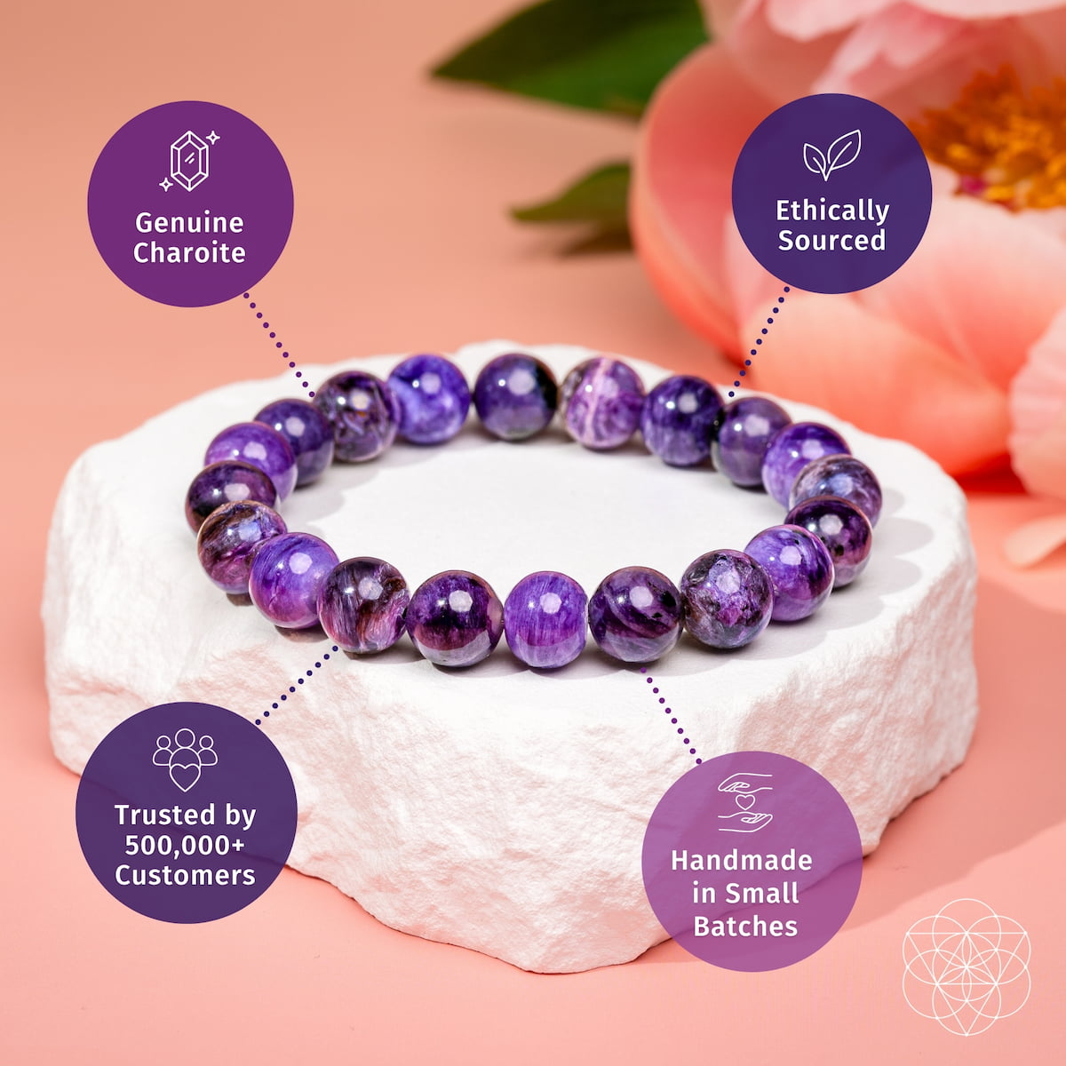 Unshakeable Intuition - Rare Siberian Charoite Bracelet