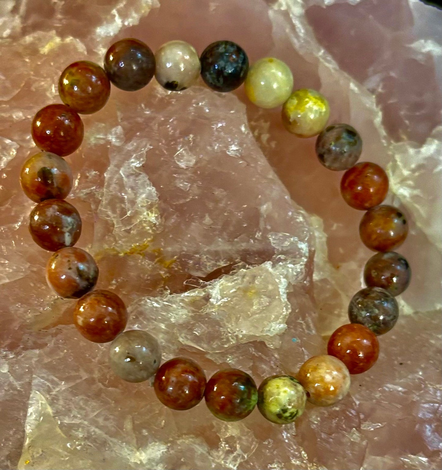Pink Lepidolite Stress-Relief Bracelet – Heart & Crown Chakra Support