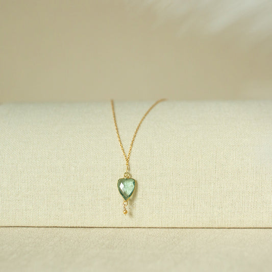 Green Amethyst Gold Isla Necklace