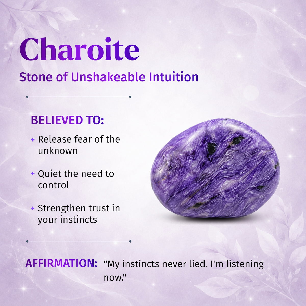 Unshakeable Intuition - Rare Siberian Charoite Bracelet