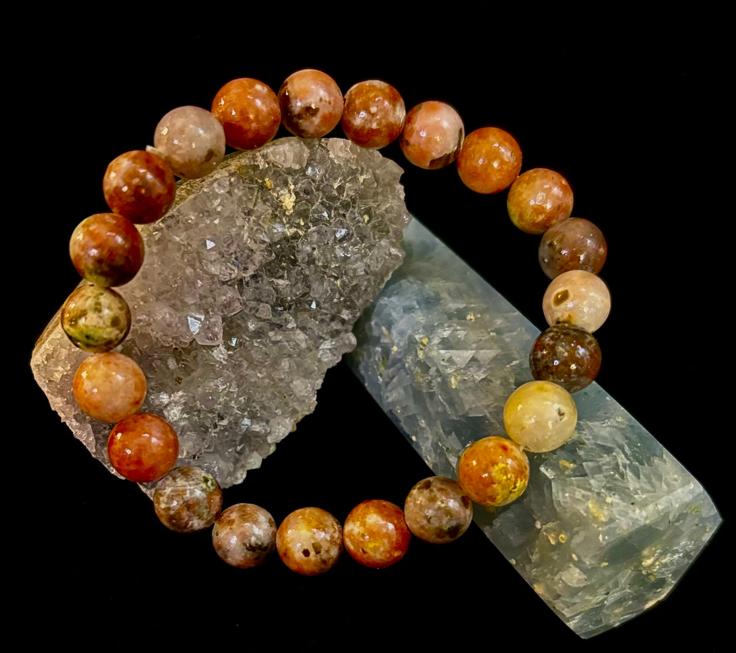 Pink Lepidolite Stress-Relief Bracelet – Heart & Crown Chakra Support