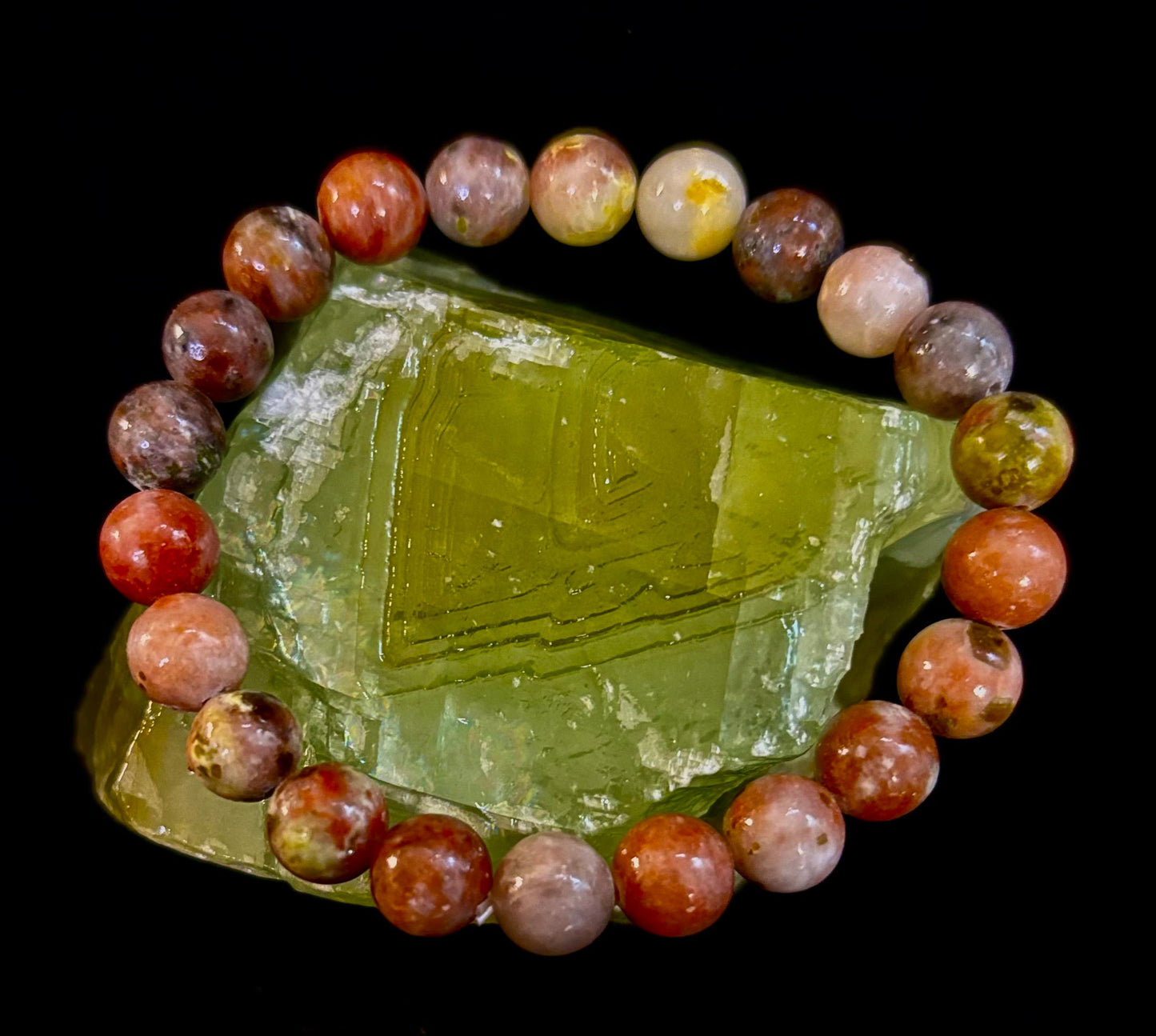Pink Lepidolite Stress-Relief Bracelet – Heart & Crown Chakra Support